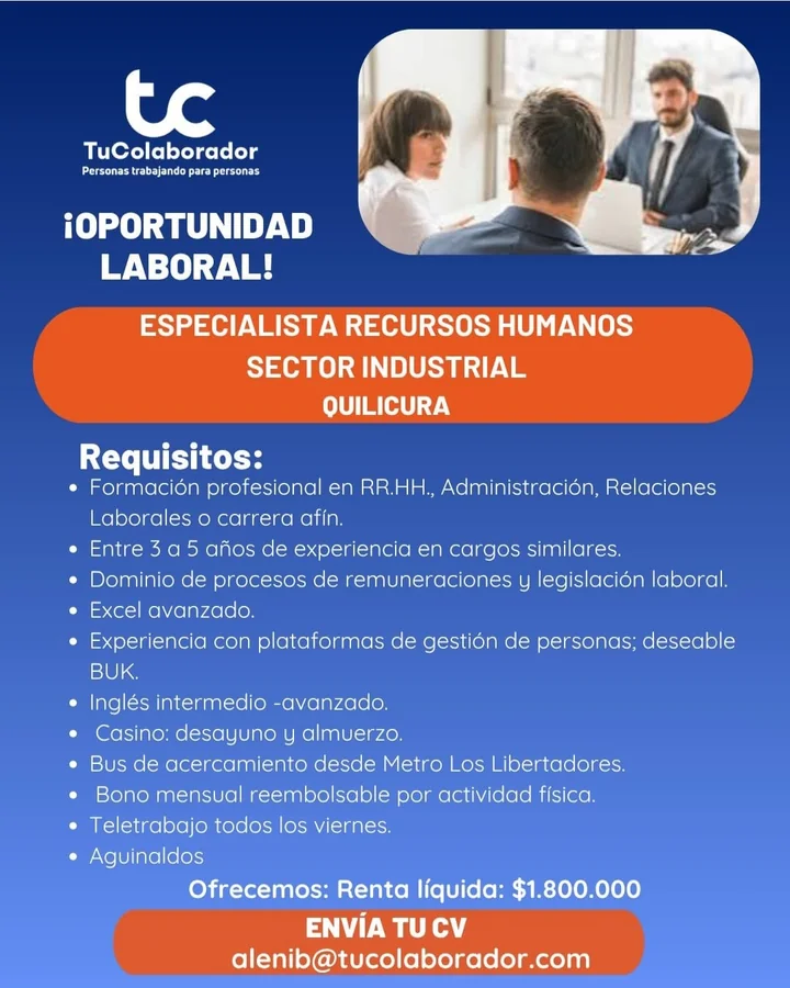 Especialista en Recursos Humanos - imagen 1