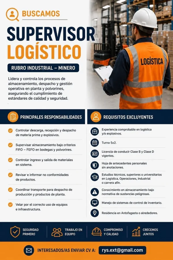 Supervisor Logístico - imagen 1