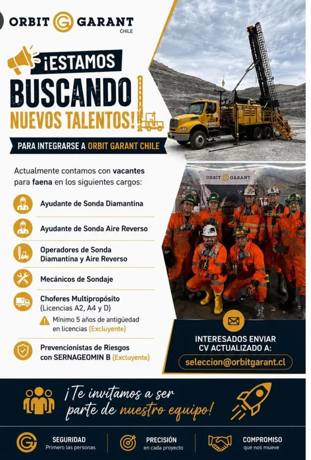 Vacantes en Orbit Garant Chile - imagen 1