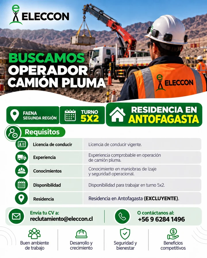 Operador de Camión Pluma - imagen 1