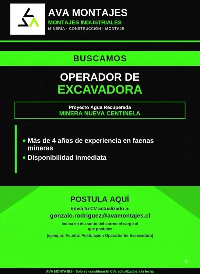 Operador de Excavadora - imagen 1