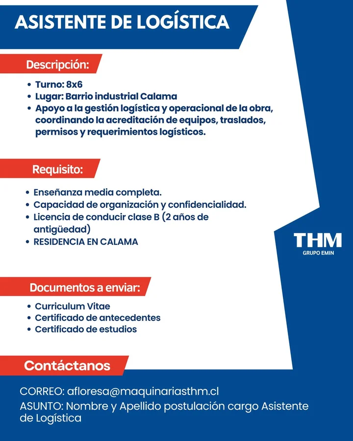 Asistente de Logística - imagen 1