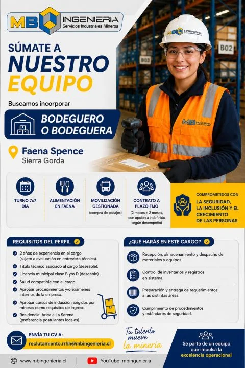 Bodeguero/a - Faena Spence - imagen 1