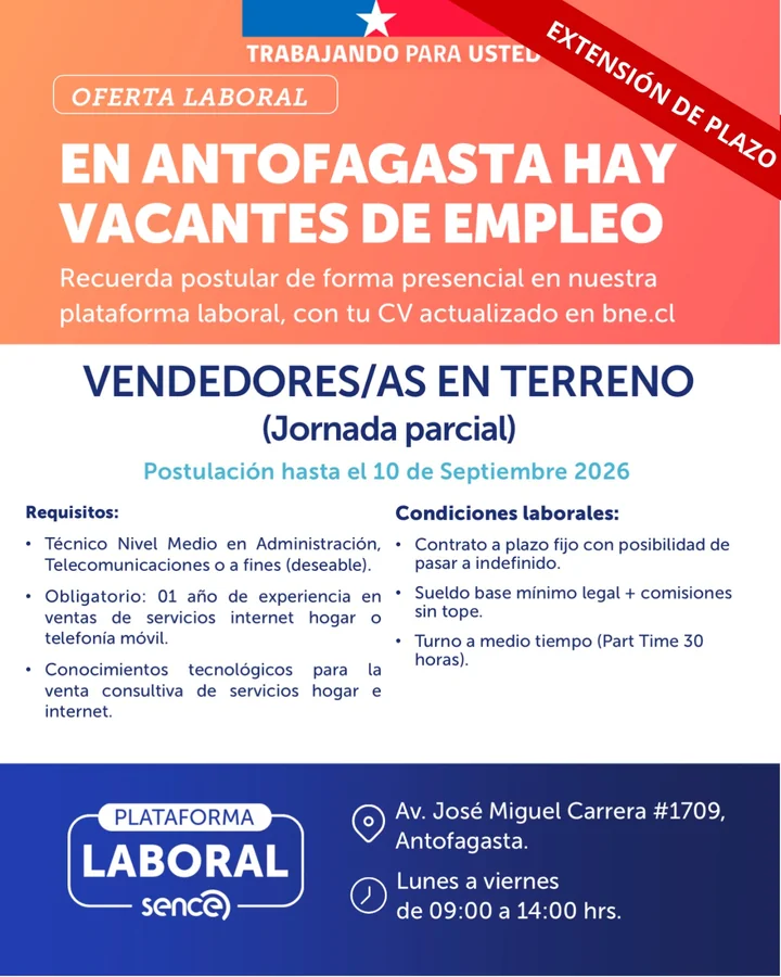 Vendedores/as en Terreno (Jornada Parcial) - imagen 1