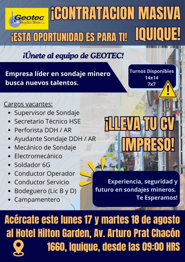 Contratación Masiva para Sondaje Minero - imagen 1