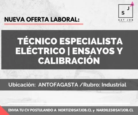 Técnico Especialista Eléctrico - Ensayos y Calibración - imagen 1