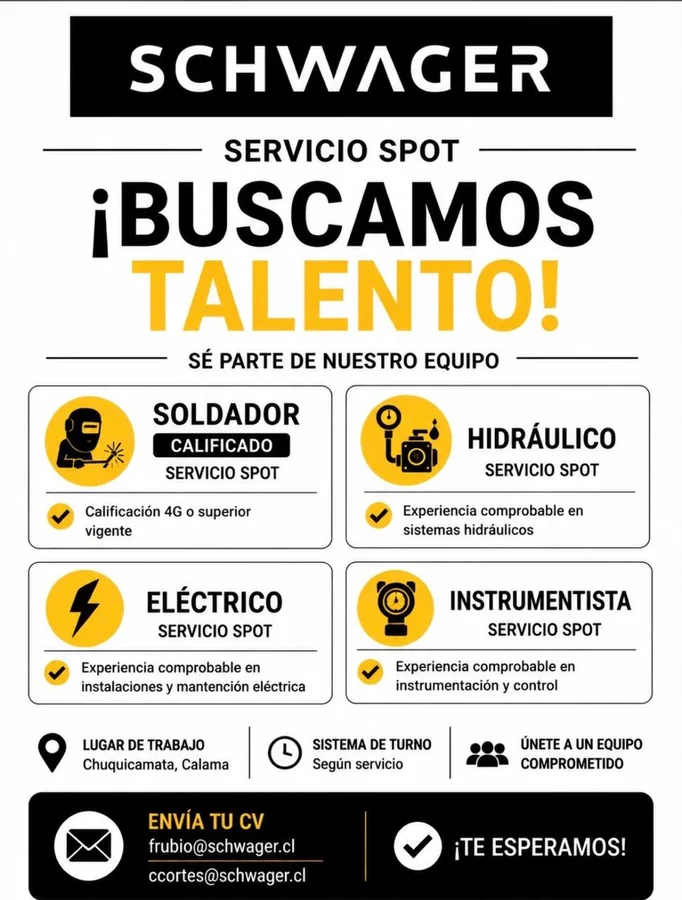 Técnicos para Servicio Spot en Chuquicamata - imagen 1