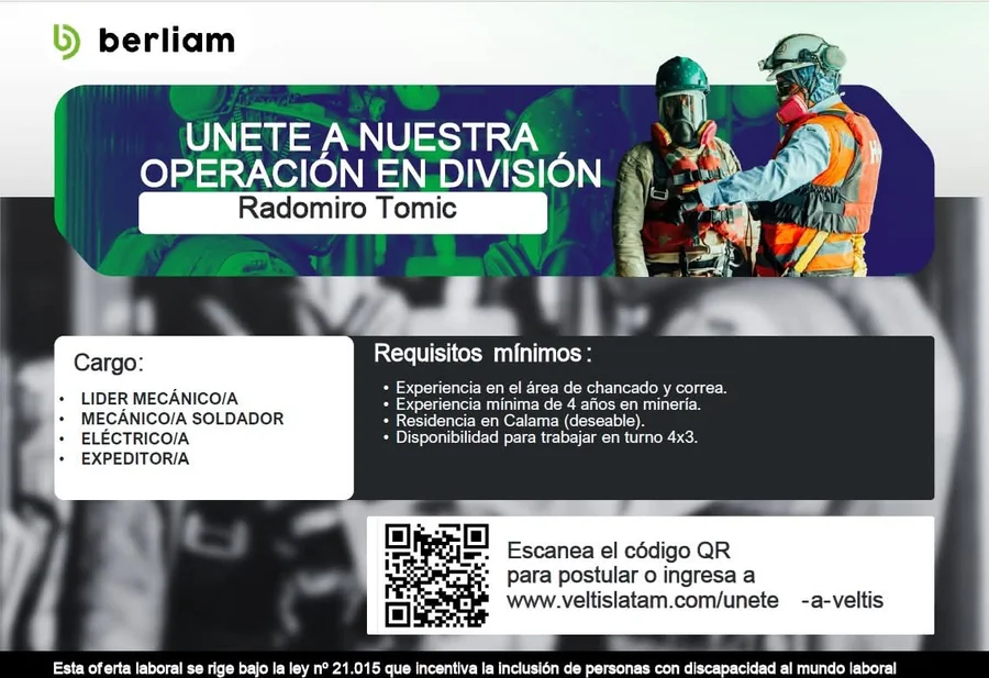 Líder Mecánico, Soldador, Eléctrico y Expeditor - imagen 1