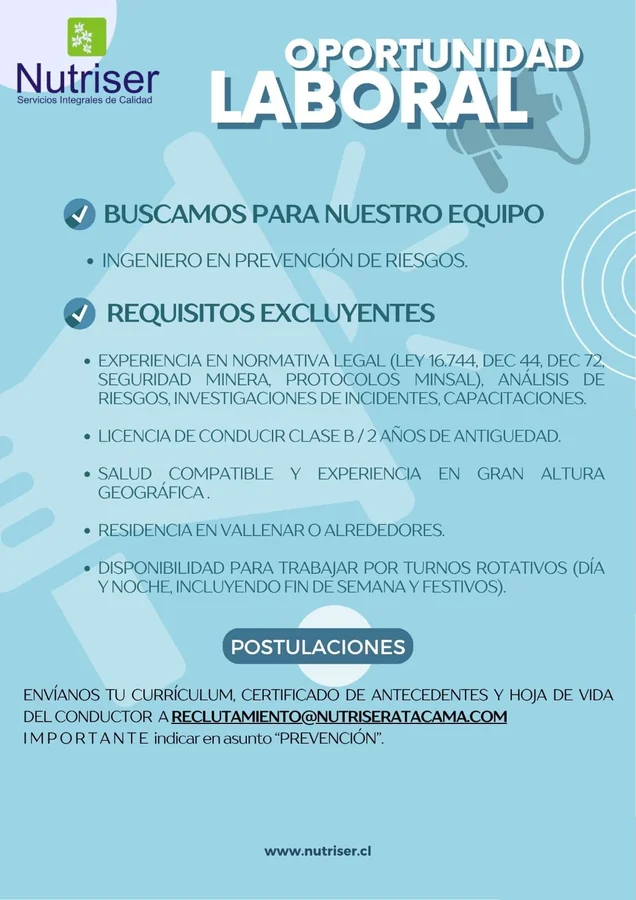 Ingeniero en Prevención de Riesgos - imagen 1