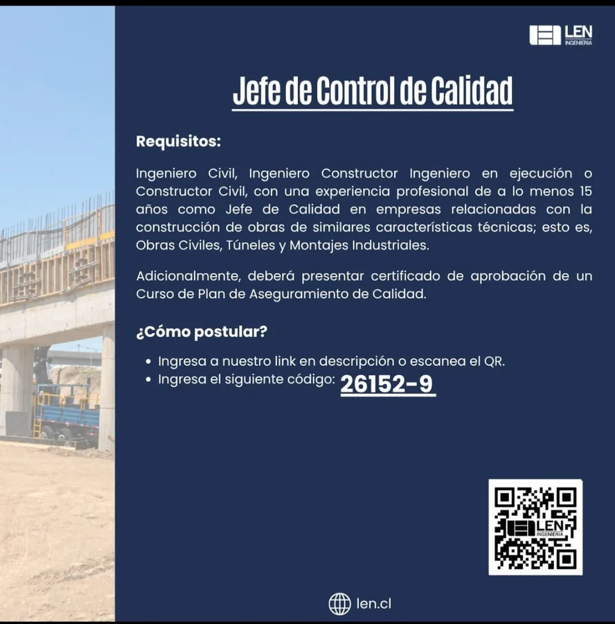 Jefe de Control de Calidad Ingeniería - imagen 1