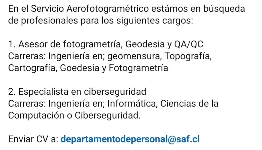 Asesor de Fotogrametría y Especialista en Ciberseguridad - imagen 1