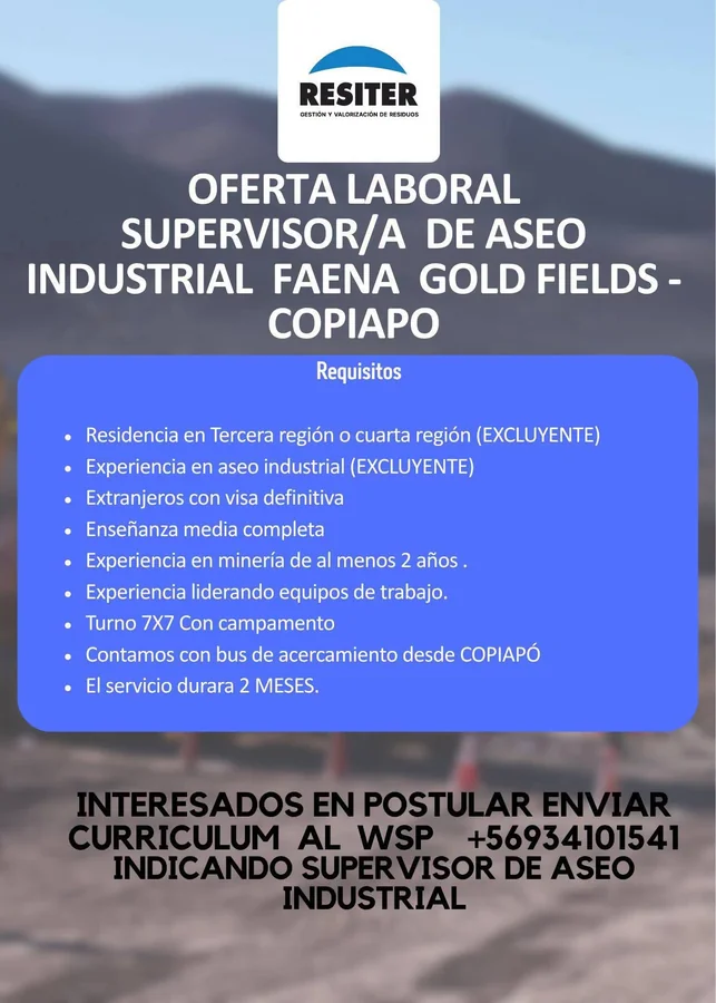 Supervisor de Aseo Industrial - imagen 1