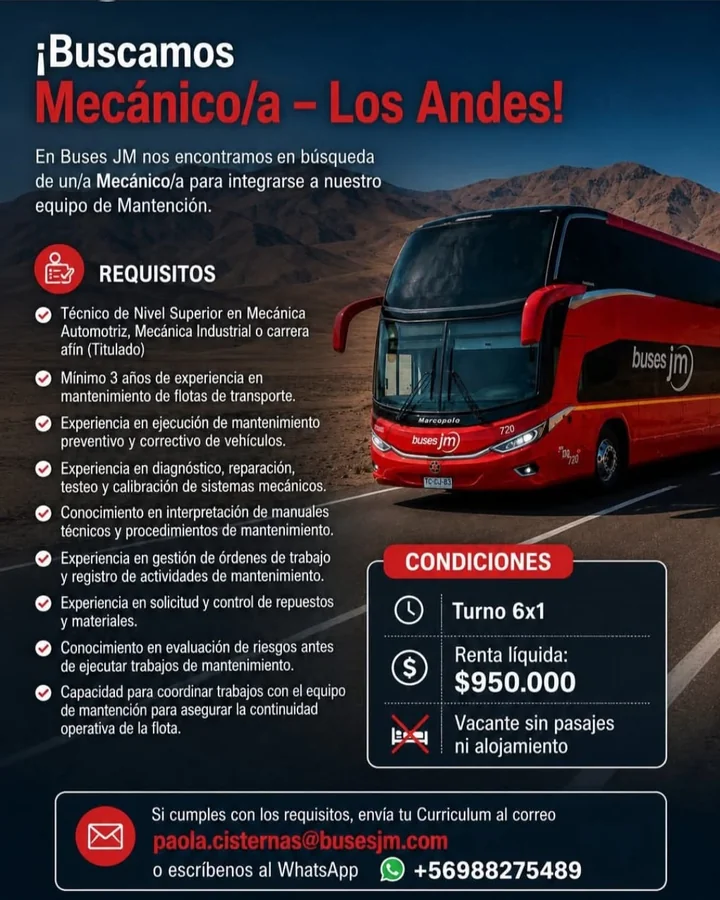Mecánico/a - Los Andes - imagen 1