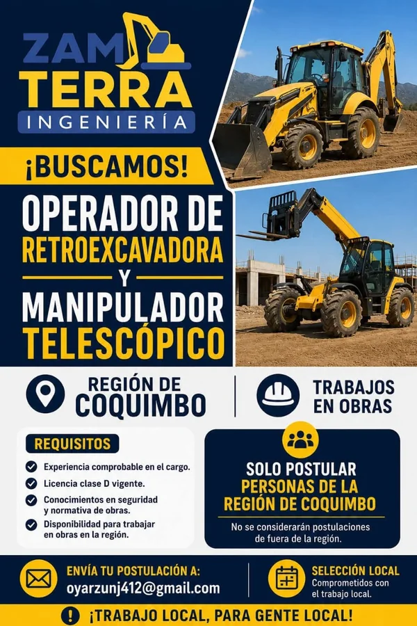 Operador de Retroexcavadora y Manipulador Telescópico - imagen 1