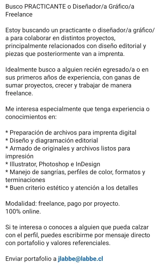 Práctica o Diseñador Gráfico Freelance - imagen 1