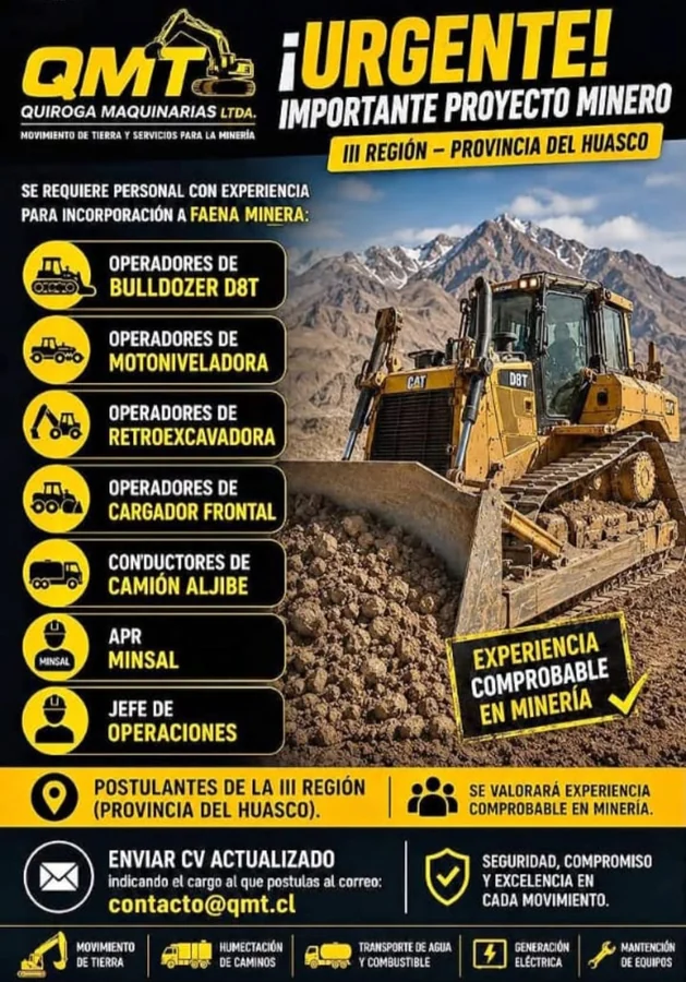 Operadores de Maquinaria y Conductores de Faena - imagen 1