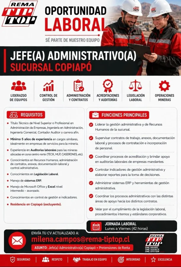 Jefe(a) Administrativo(a) - imagen 1