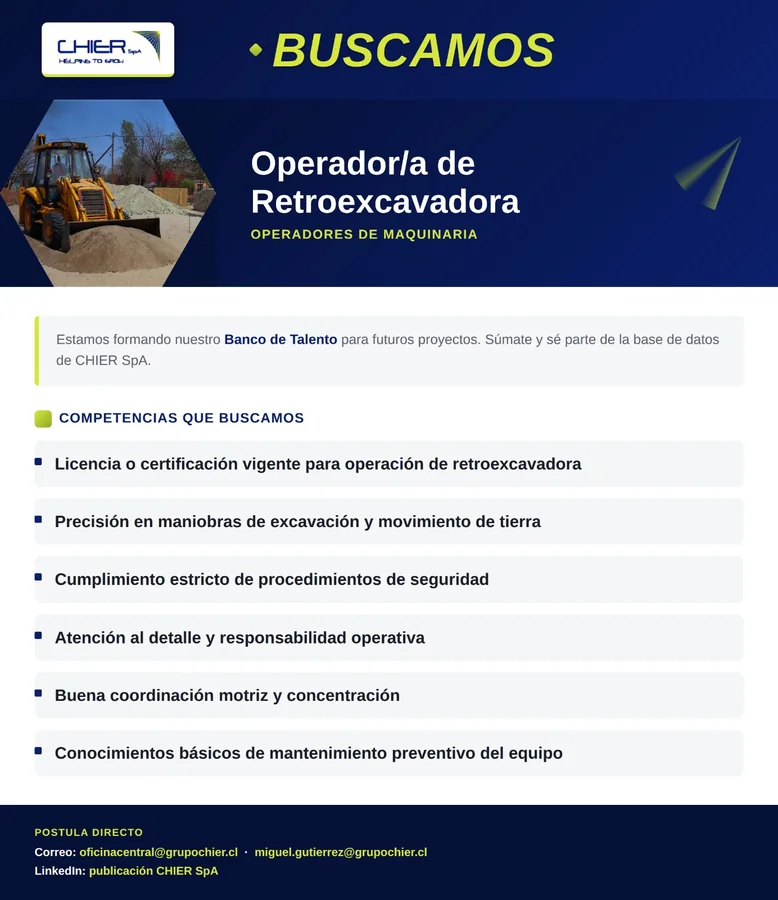 Operador/a de Retroexcavadora - imagen 1