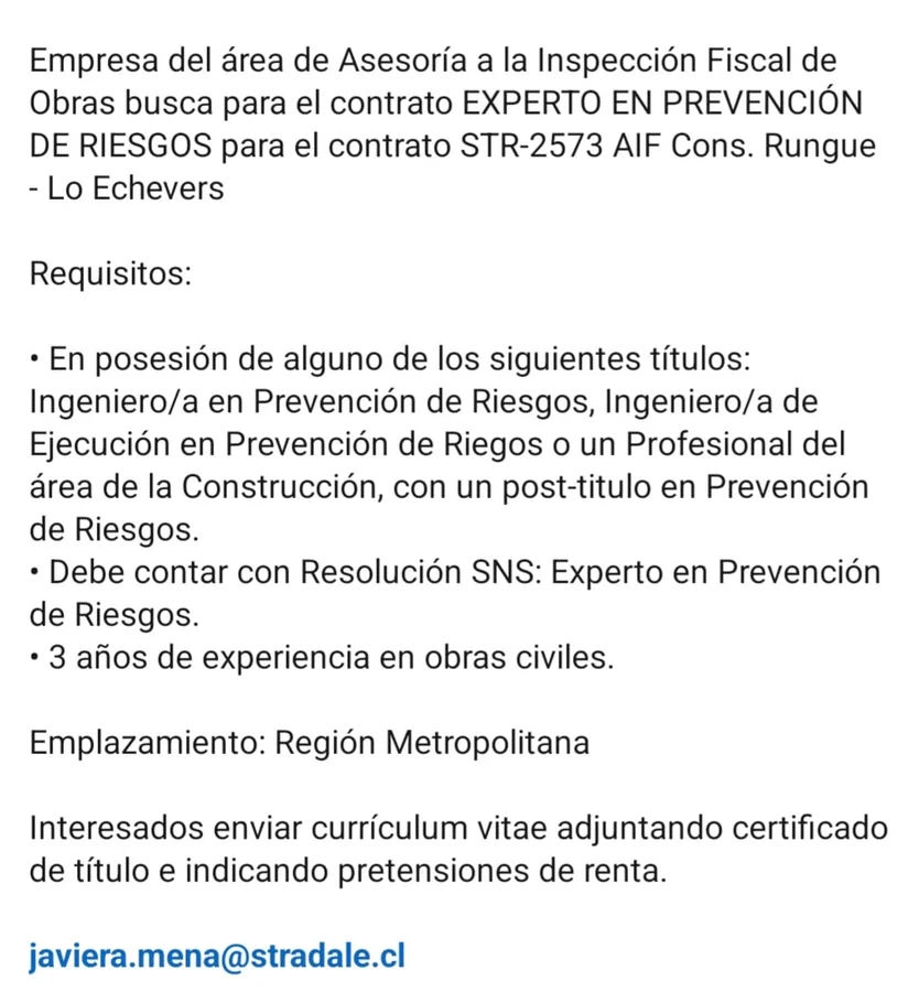 Experto en Prevención de Riesgos - imagen 1
