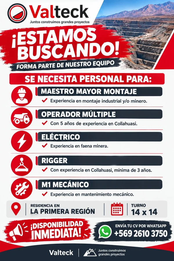 Personal para Montaje, Operación y Mantenimiento - imagen 1