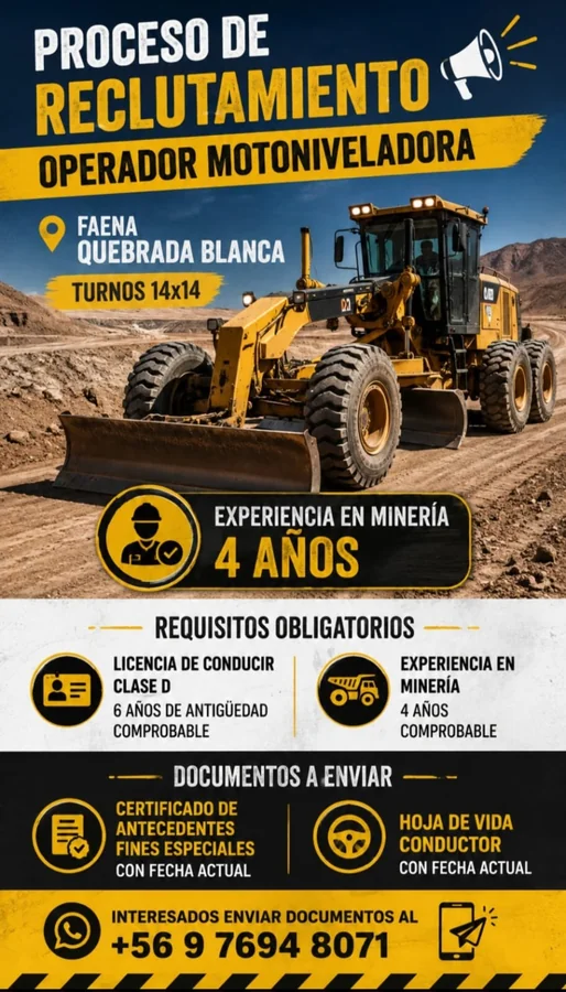 Operador de Motoniveladora - imagen 1