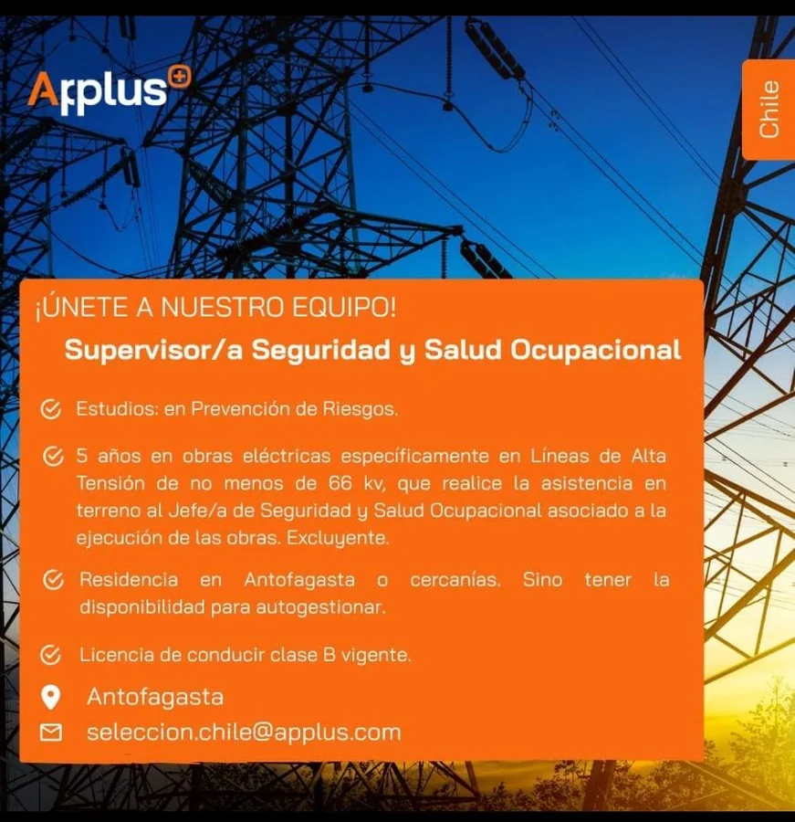Supervisor/a de Seguridad y Salud Ocupacional - imagen 1