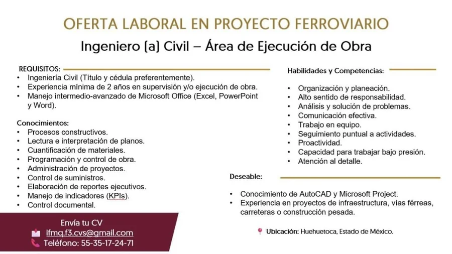 Ingeniero(a) Civil - Ejecución de Obra - imagen 1