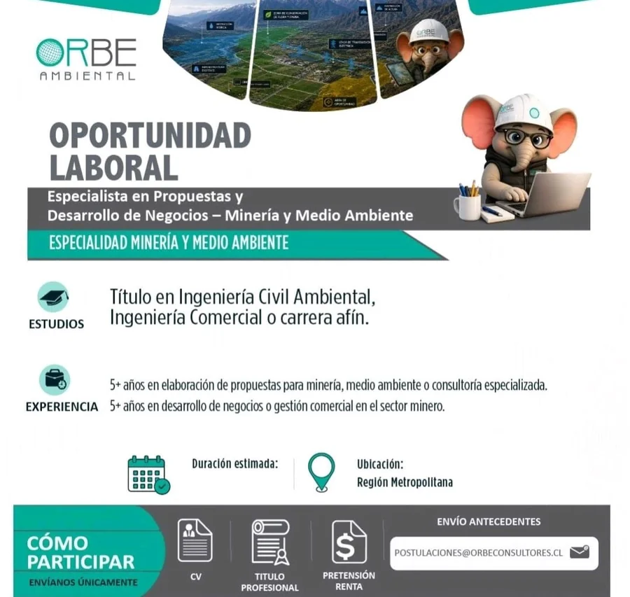 Especialista en Propuestas y Desarrollo de Negocios - Minería y Medio Ambiente - imagen 1