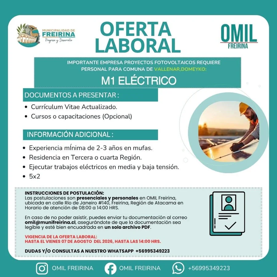 M1 Eléctrico para Proyectos Fotovoltaicos - imagen 1