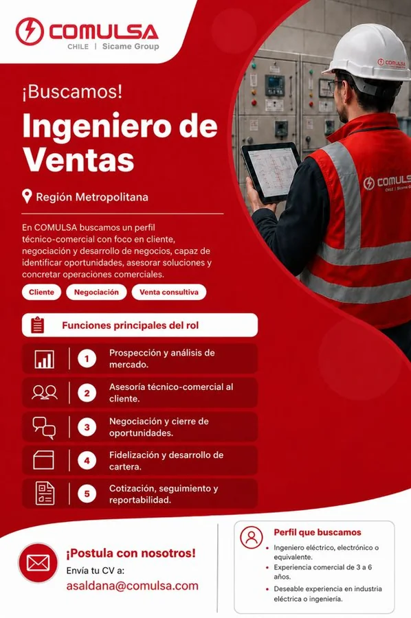 Ingeniero de Ventas en COMULSA Chile - imagen 1