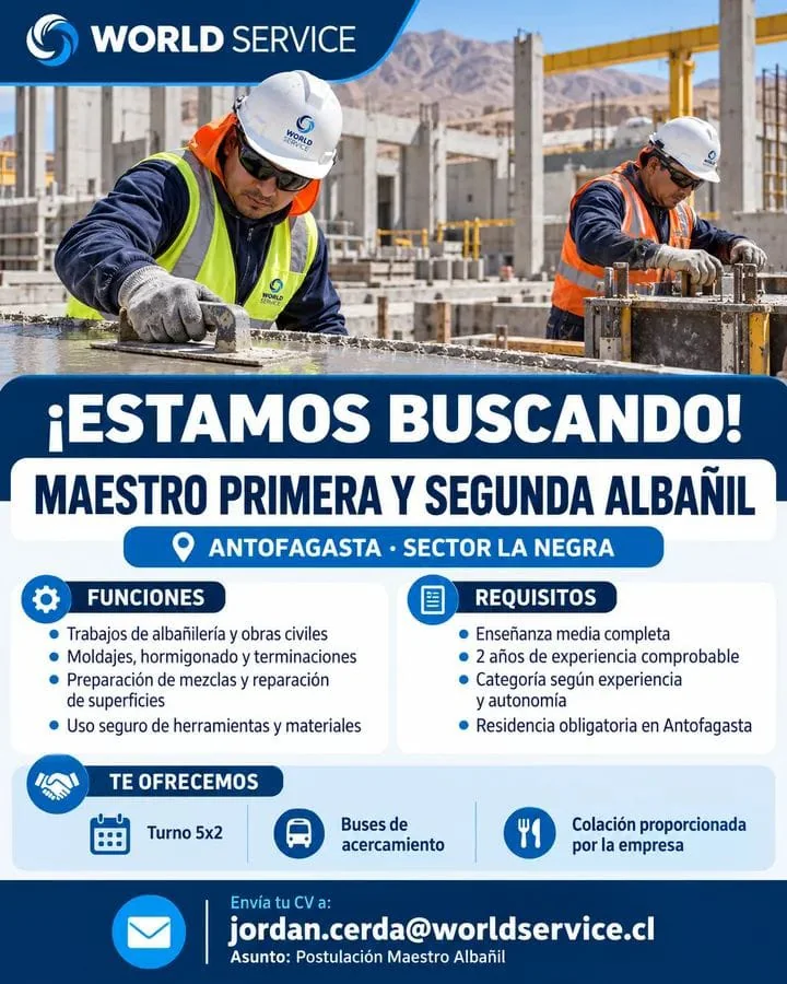 Maestro Primera y Segunda Albañil - imagen 1