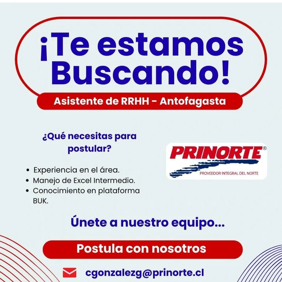 Asistente de RRHH Antofagasta - imagen 1