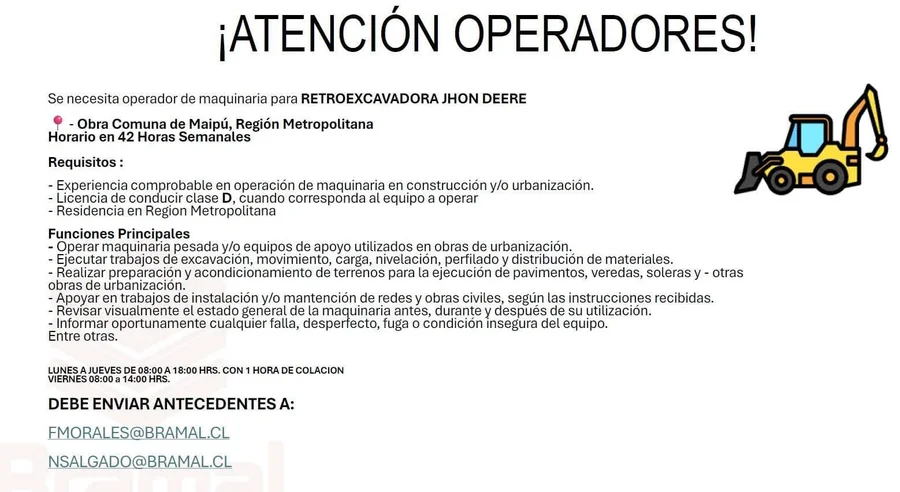 Operador de Retroexcavadora - imagen 1