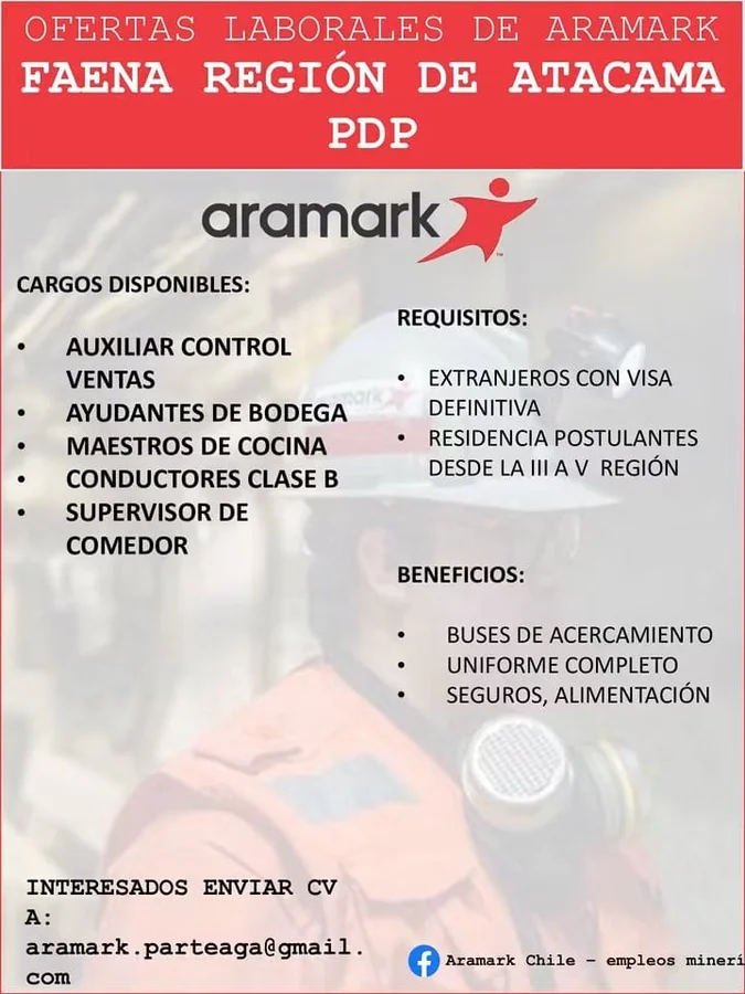 Ofertas Laborales en Faena Atacama - imagen 1
