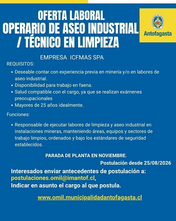 Operario de Aseo Industrial / Técnico en Limpieza - imagen 1