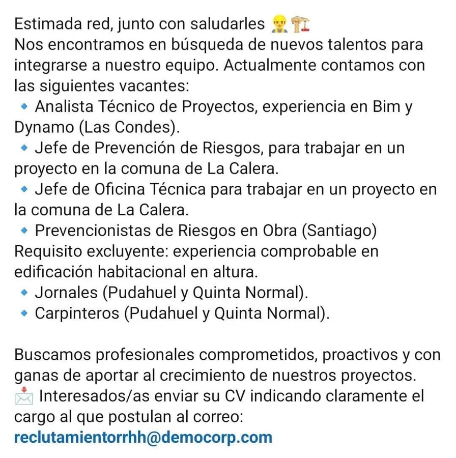 Oportunidades laborales en edificación - imagen 1