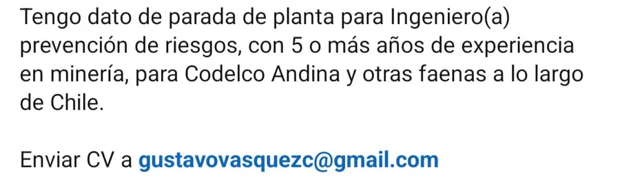 Ingeniero(a) Prevención de Riesgos - imagen 1