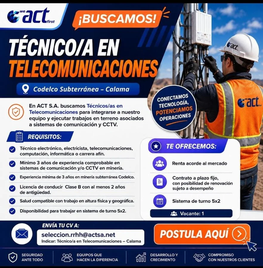 Técnico/a en Telecomunicaciones - imagen 1
