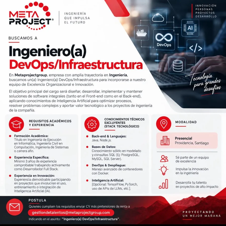 Ingeniero(a) DevOps/Infraestructura - imagen 1