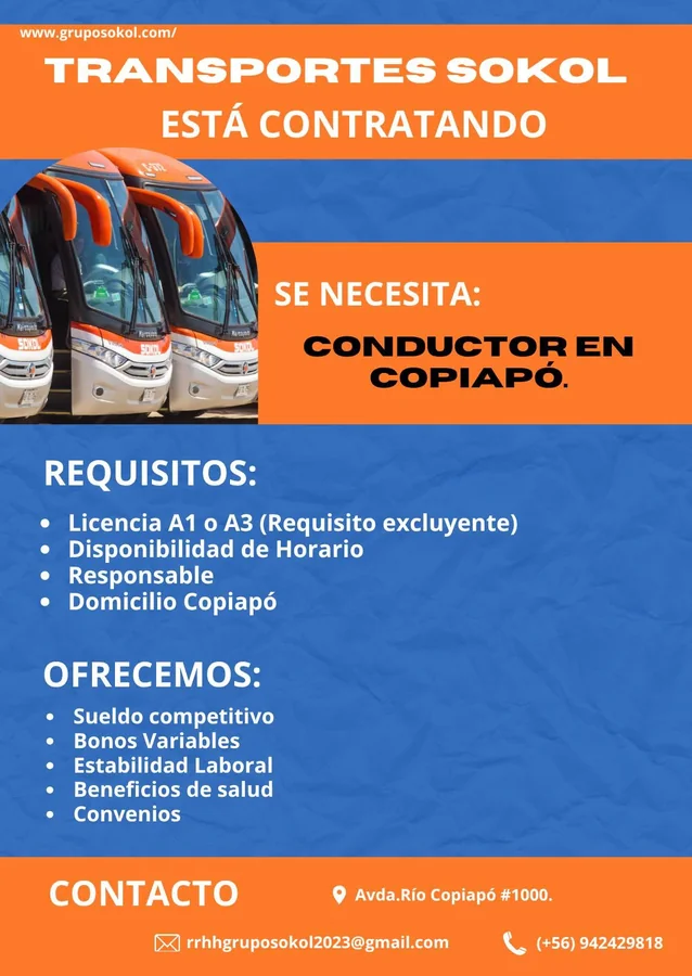 Conductor en Copiapó - imagen 1