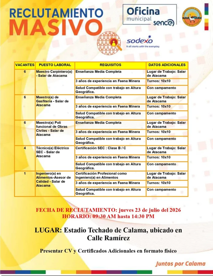 Operarios y Profesionales para Faena Minera - imagen 1