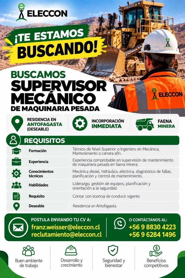 Supervisor Mecánico de Maquinaria Pesada - imagen 1