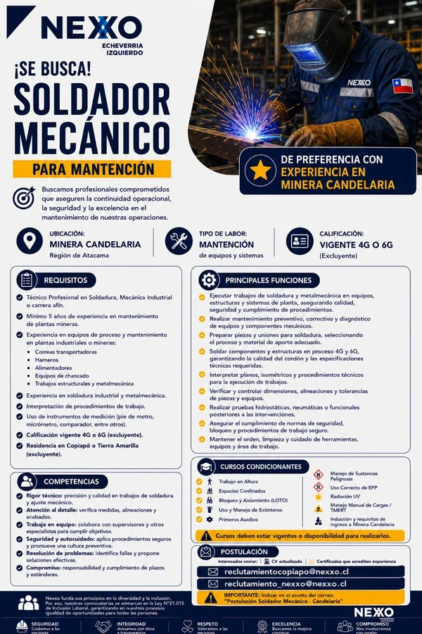 Soldador Mecánico de Mantención - imagen 1