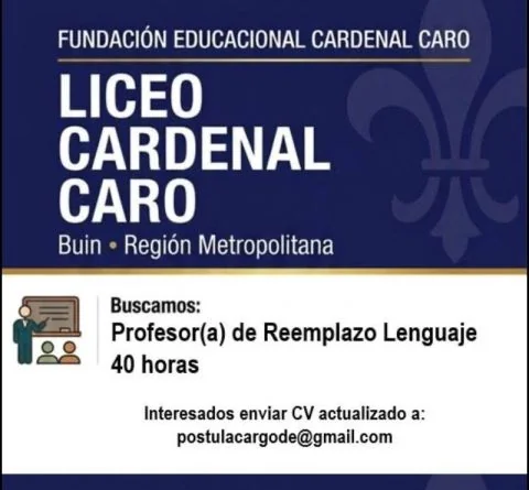 Profesor(a) de Lenguaje (Reemplazo) - imagen 1