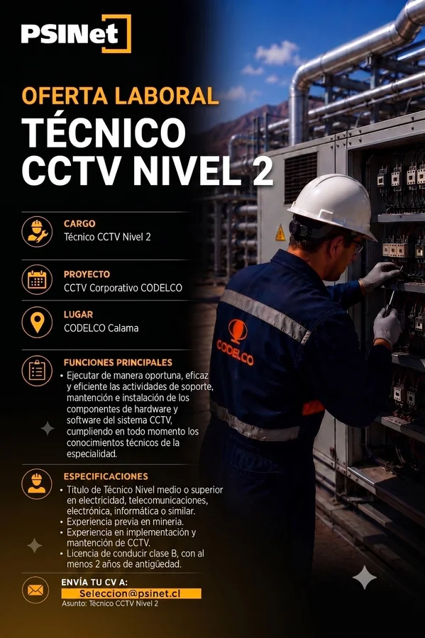 Técnico CCTV Nivel 2 - imagen 1