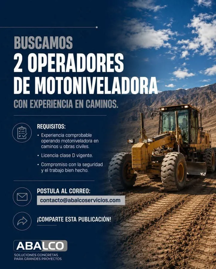 Operadores de Motoniveladora - imagen 1