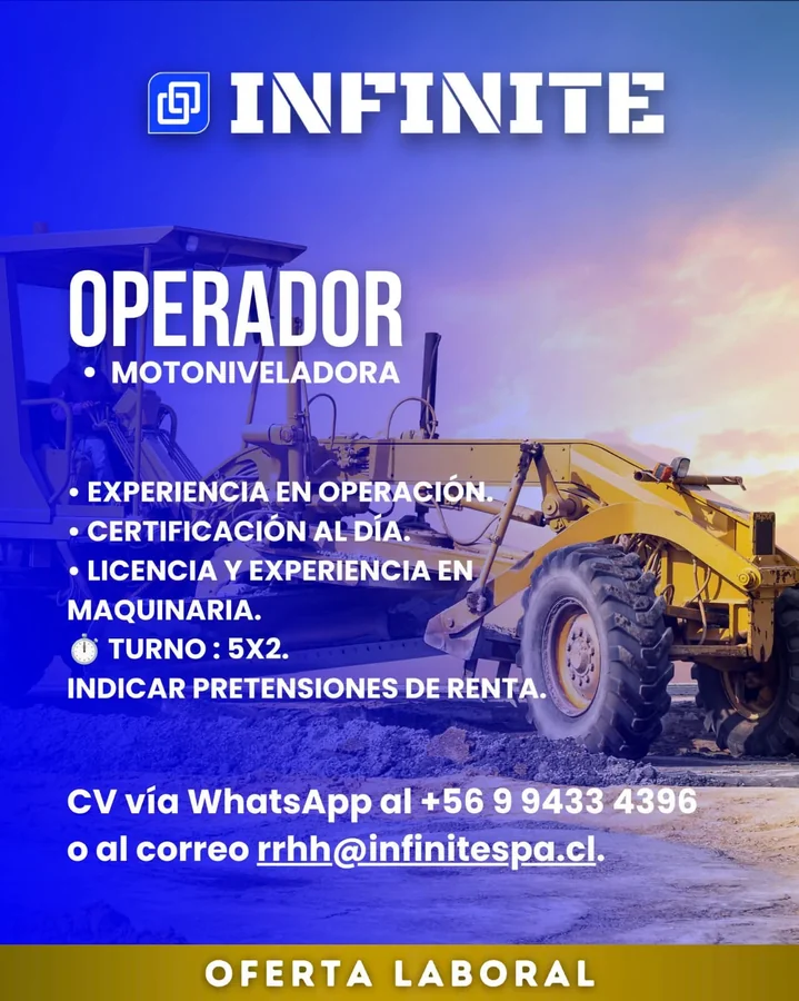 Operador de Motoniveladora - imagen 1