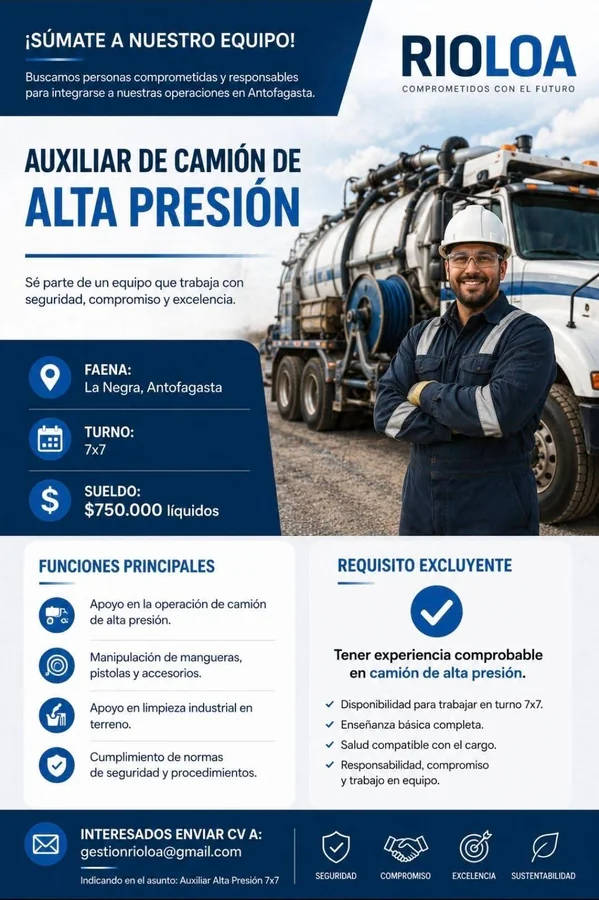 Auxiliar de Camión de Alta Presión - imagen 1