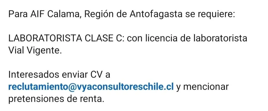 Laboratorista Clase C - imagen 1