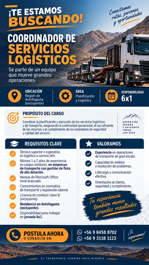 Coordinador servicios logísticos. - imagen 1